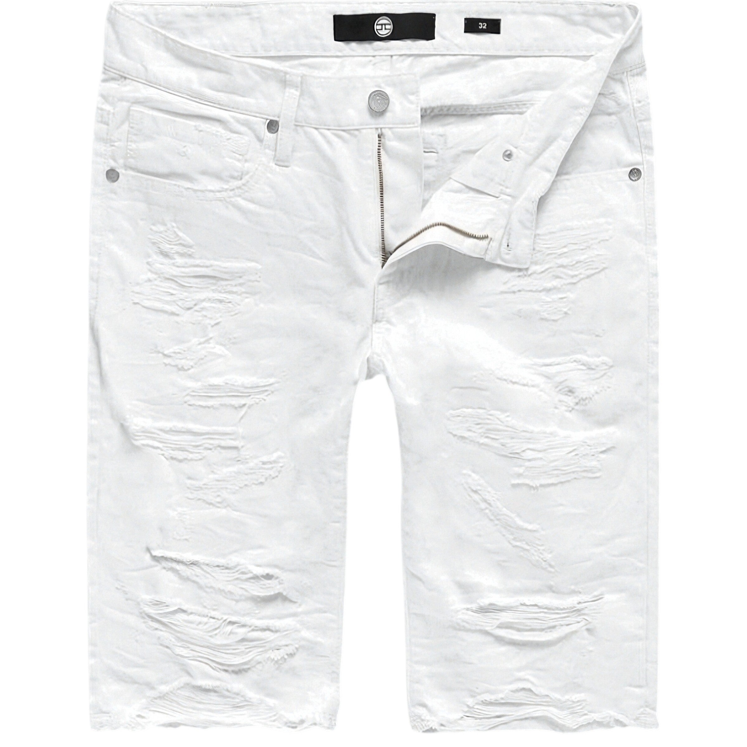 Men's Belmar Twill Denim Shorts In White
