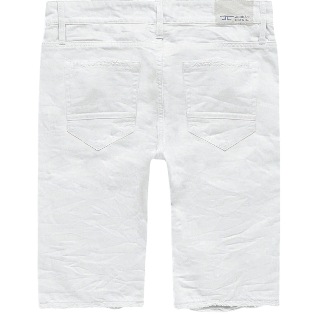 Men's Belmar Twill Denim Shorts In White