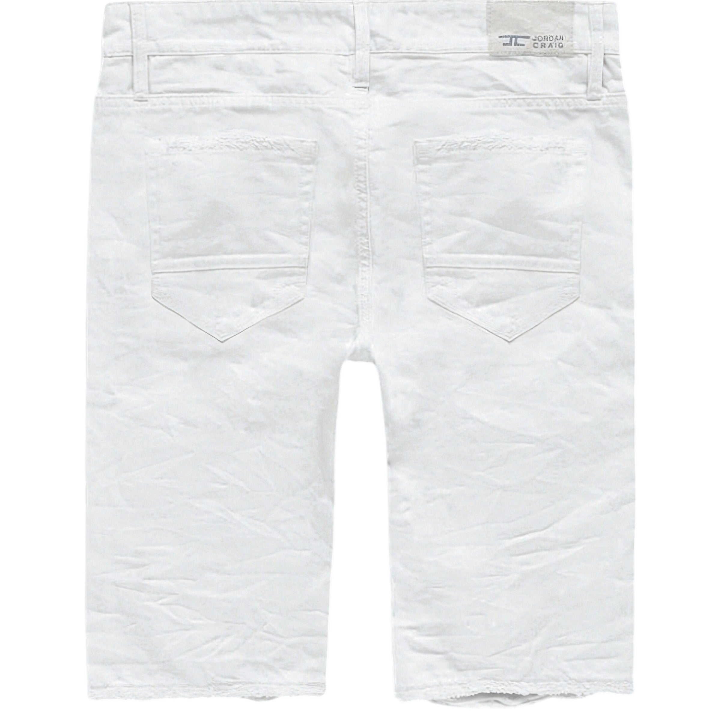 Men's Belmar Twill Denim Shorts In White