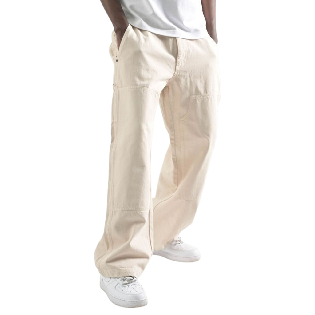 Men's Baggy Fit Workwear Denim In Bone