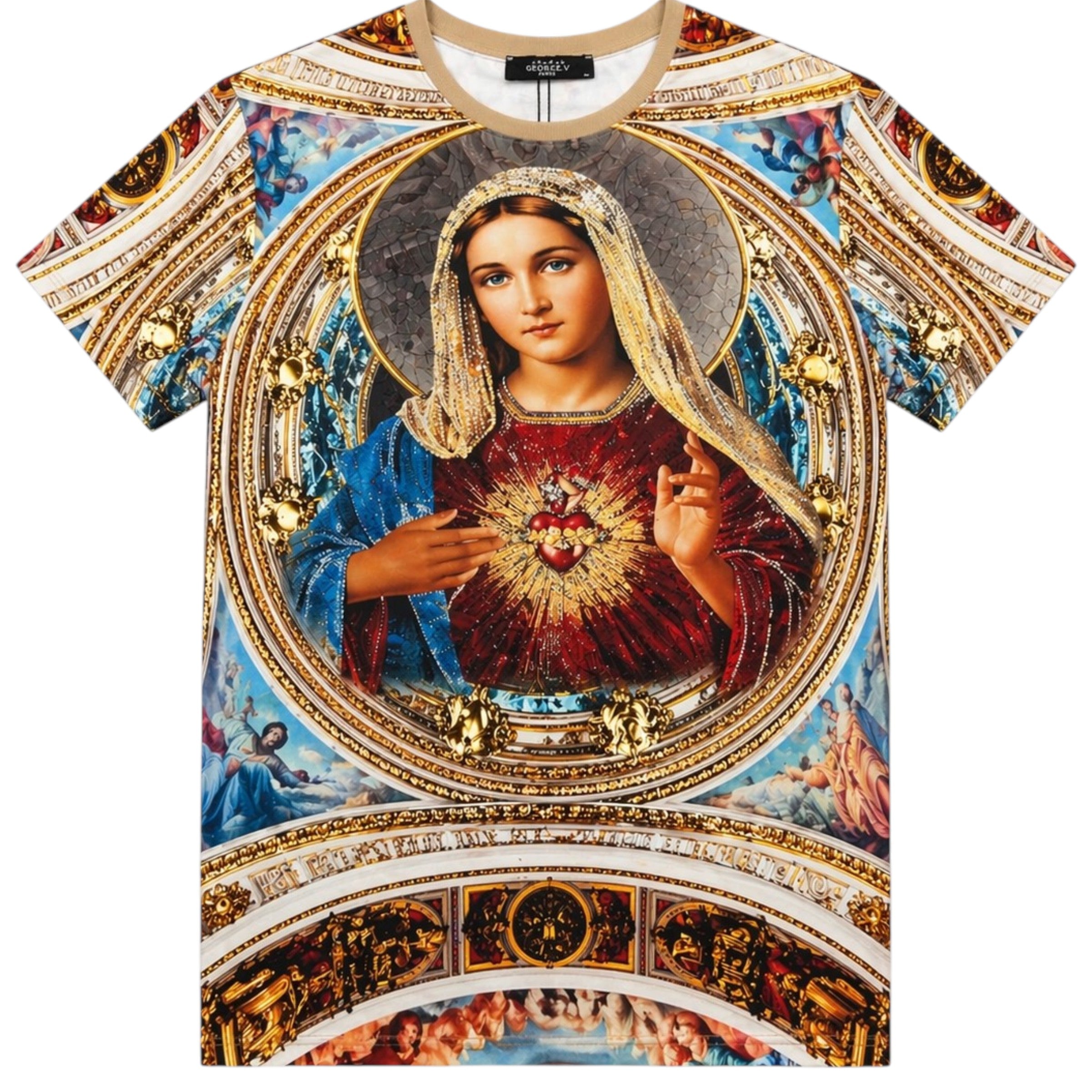 Men's Pure Heart Premium All Over Print With Rhinestones Tee