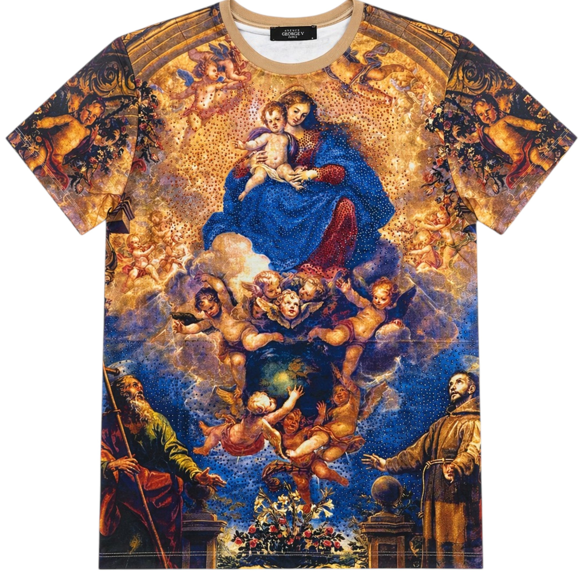 Men's Joy To The World Premium All Over Print With Rhinestones Tee