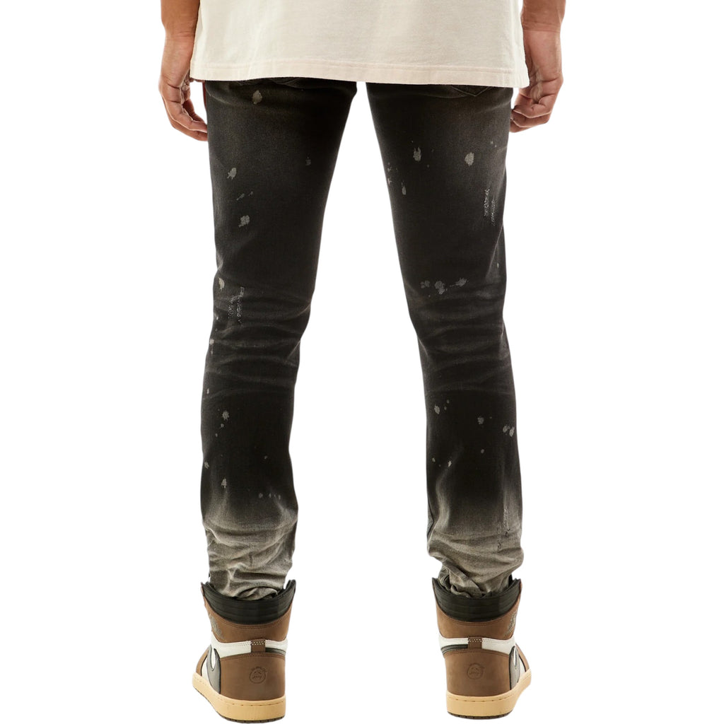 Skinny Fit Ombre Bleached Denim In  Black