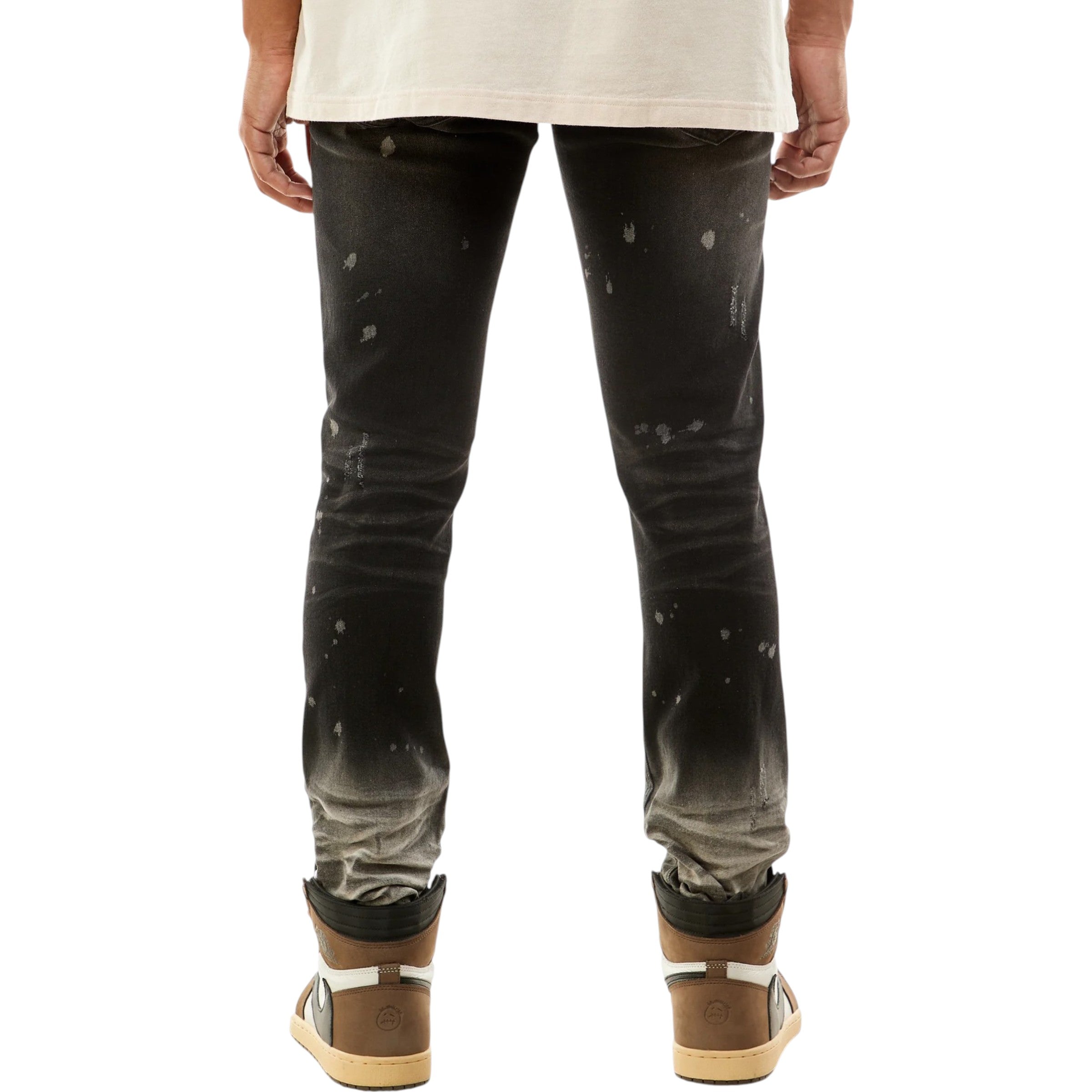 Skinny Fit Ombre Bleached Denim In  Black
