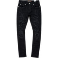 Kids Slim Fit Rip And Repair Distressed Denim In Black