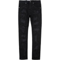 Kids Slim Fit Rock The Bells Distressed Denim In Jet Black