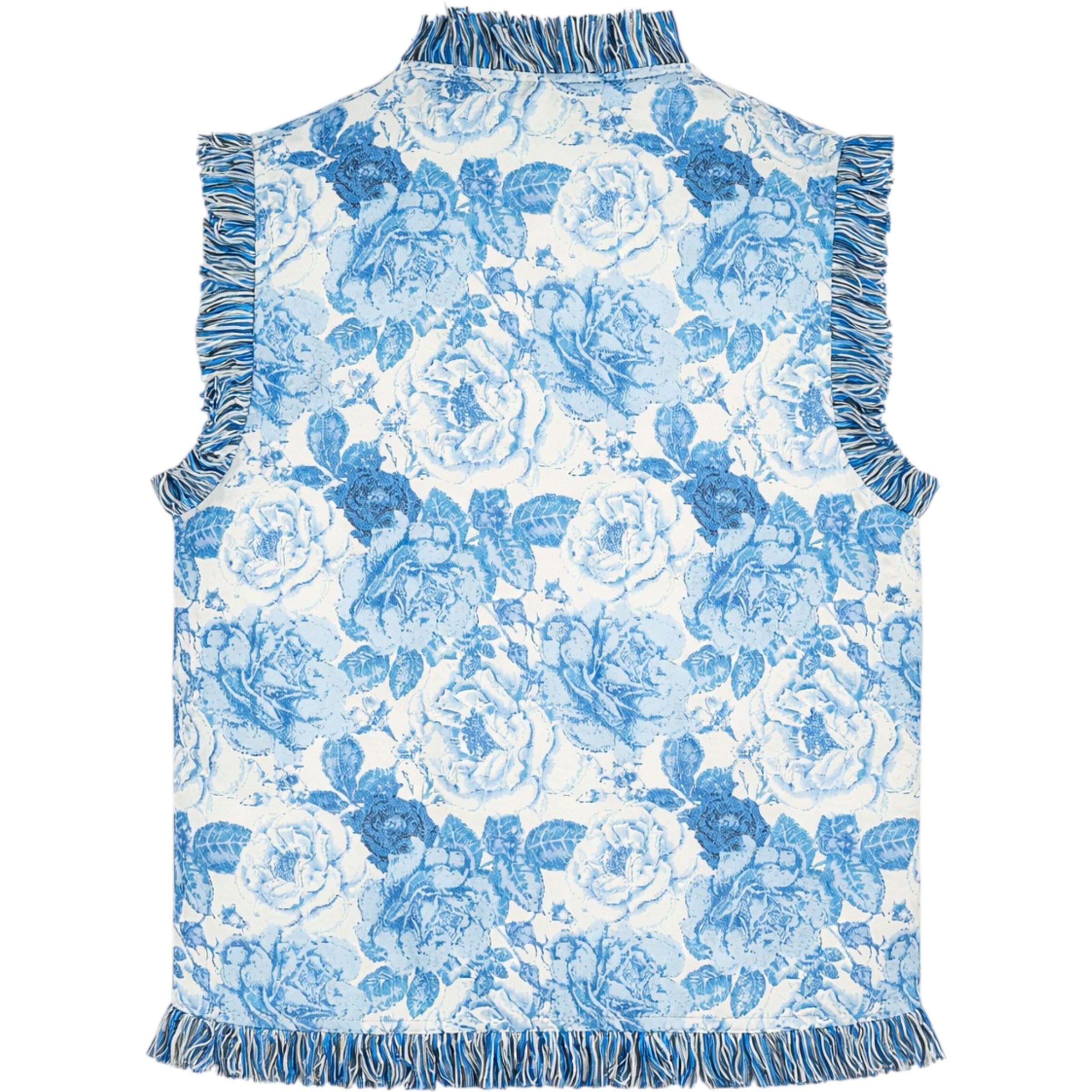 Flowers Tapestry Vest In Blue