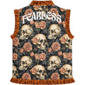Skulls Tapestry Vest In Multi Color