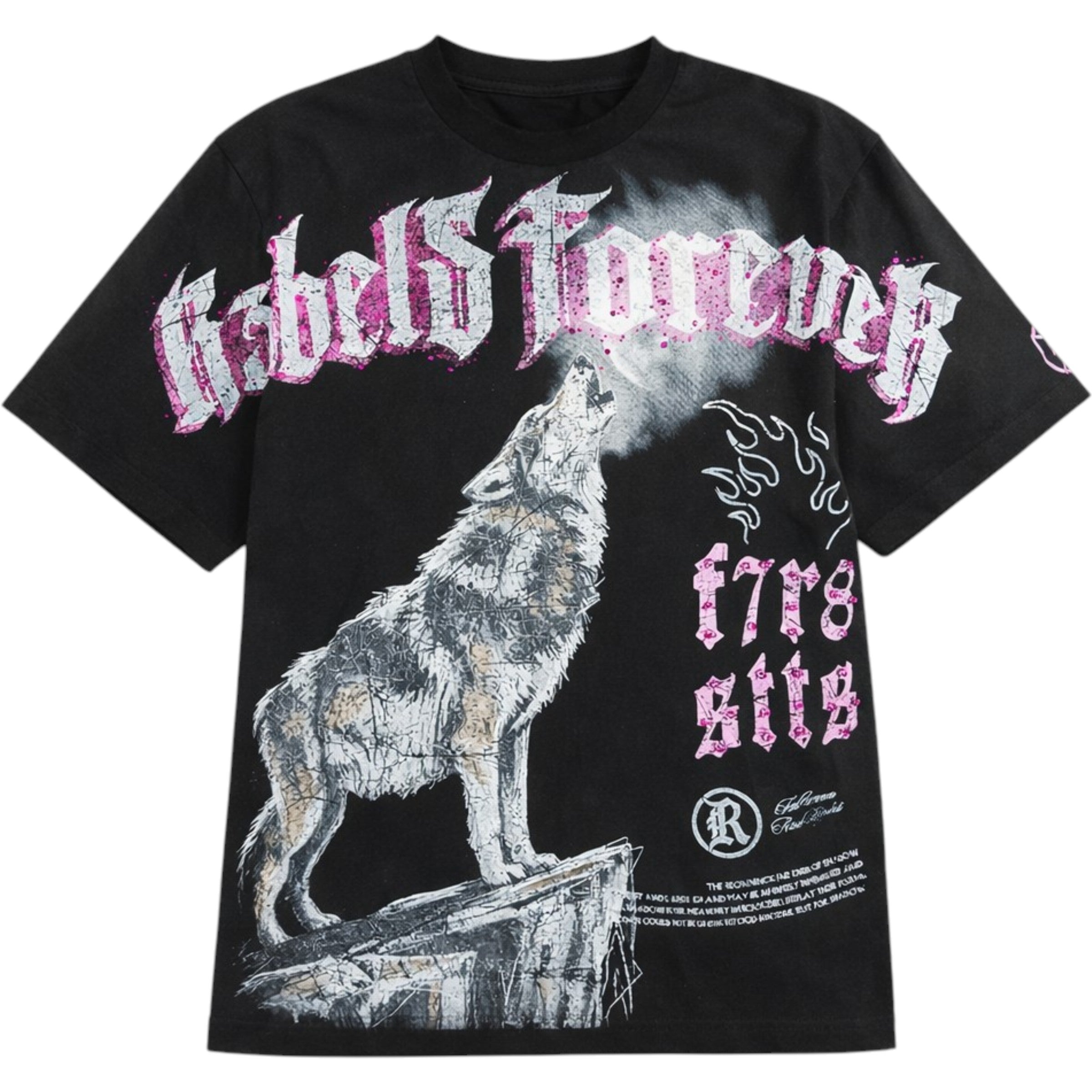 Forever Cropped Tee With Rhinestones In Black