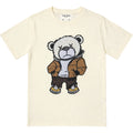 Kids Street Bear Rhinestone Tee In Natural
