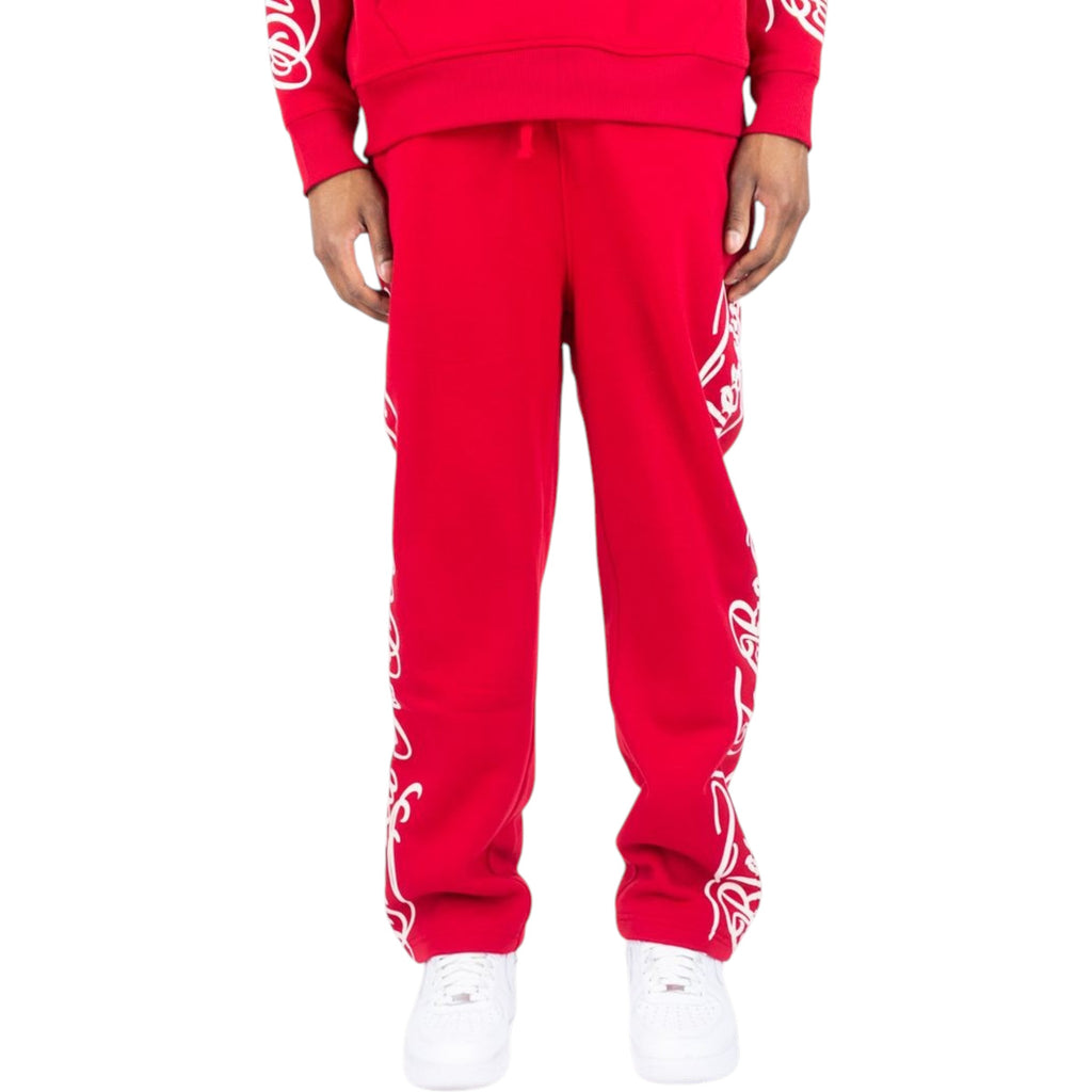 Men's Fleece Sweatpants Blessed In Red