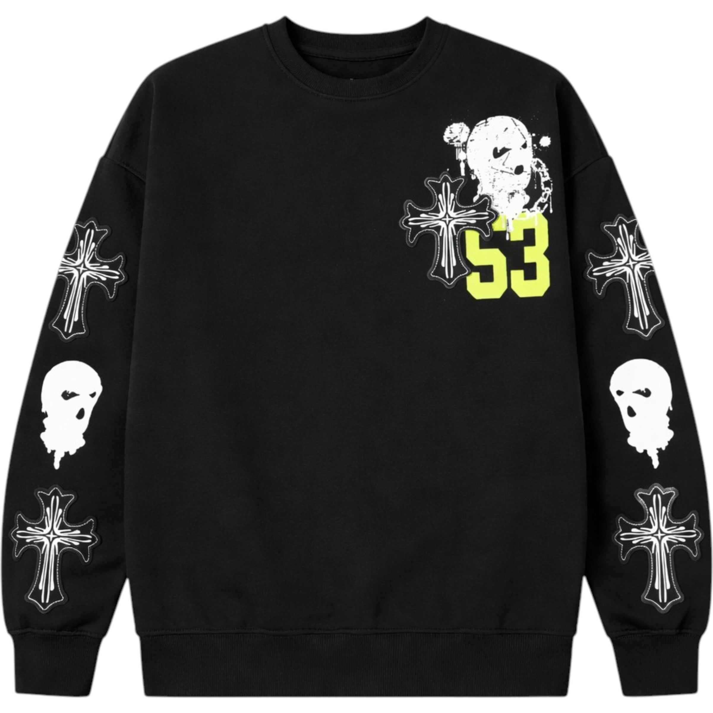 Men's Fleece Crewneck Mask 53 In Black
