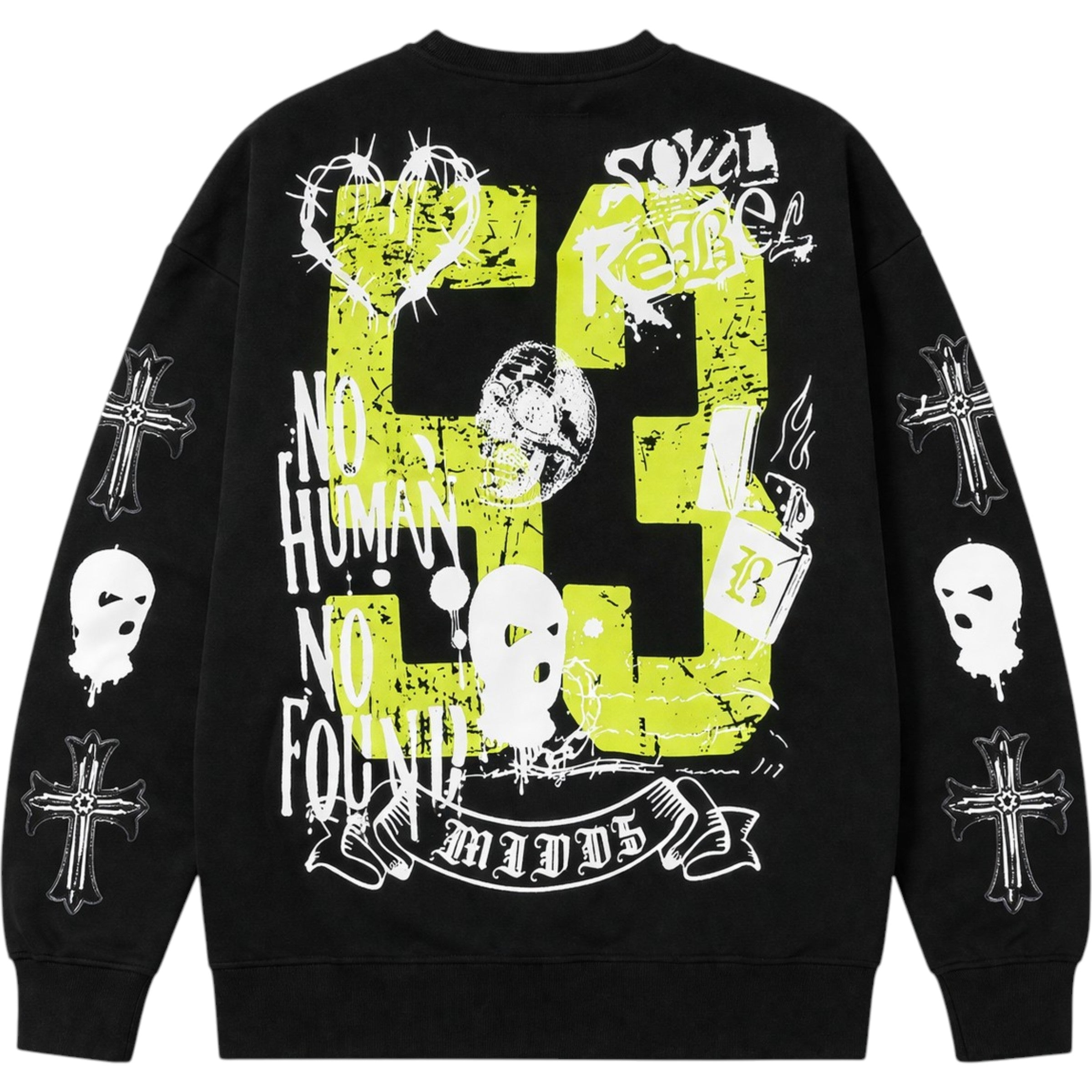 Men's Fleece Crewneck Mask 53 In Black