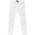 Kids Slim Fit Bright White Distressed Denim In White