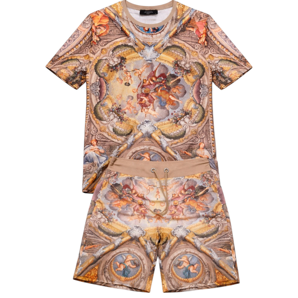 Men's Heavenly Premium All Over Print With Rhinestones Tee