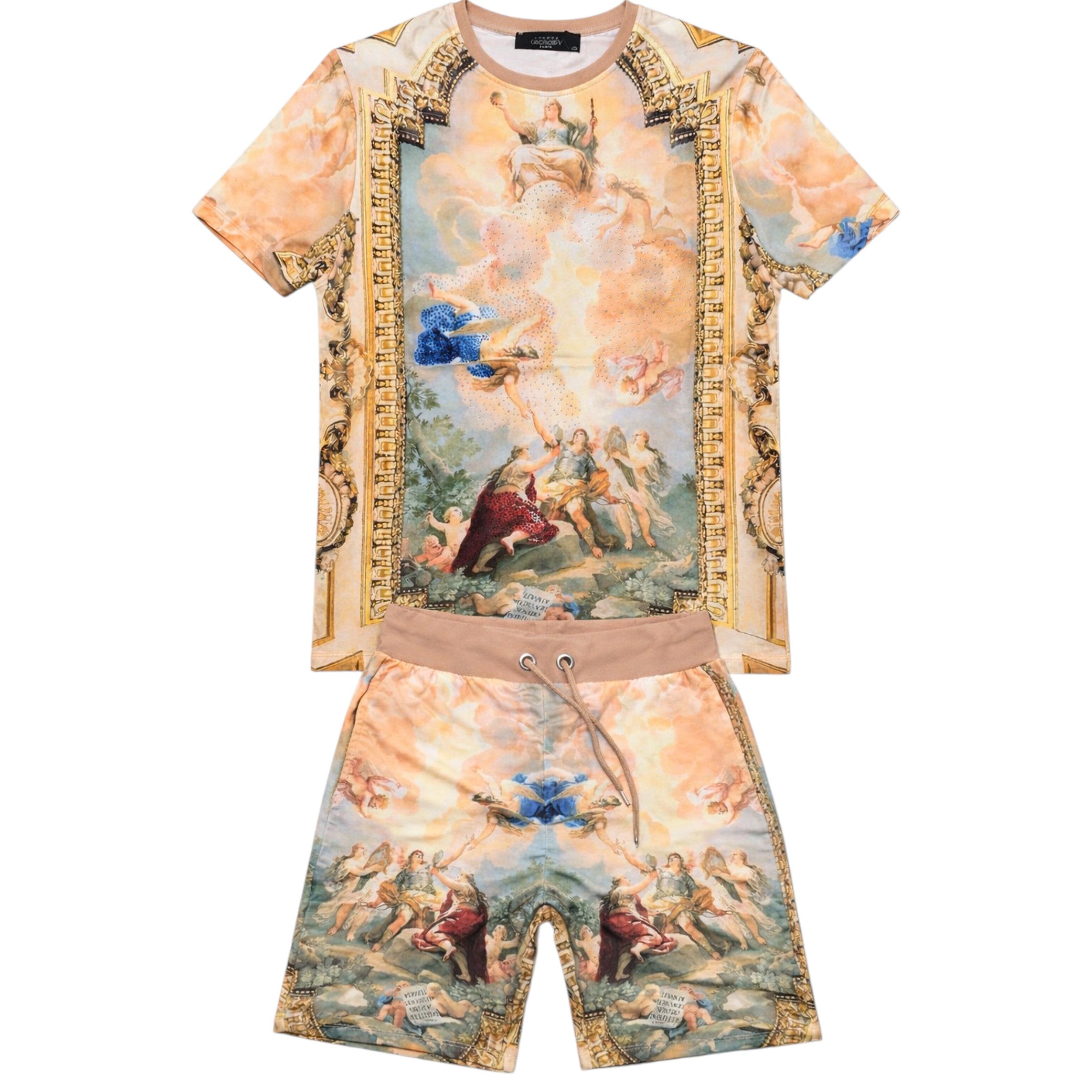 Men's Rise Above Premium All Over Print With Rhinestones Tee