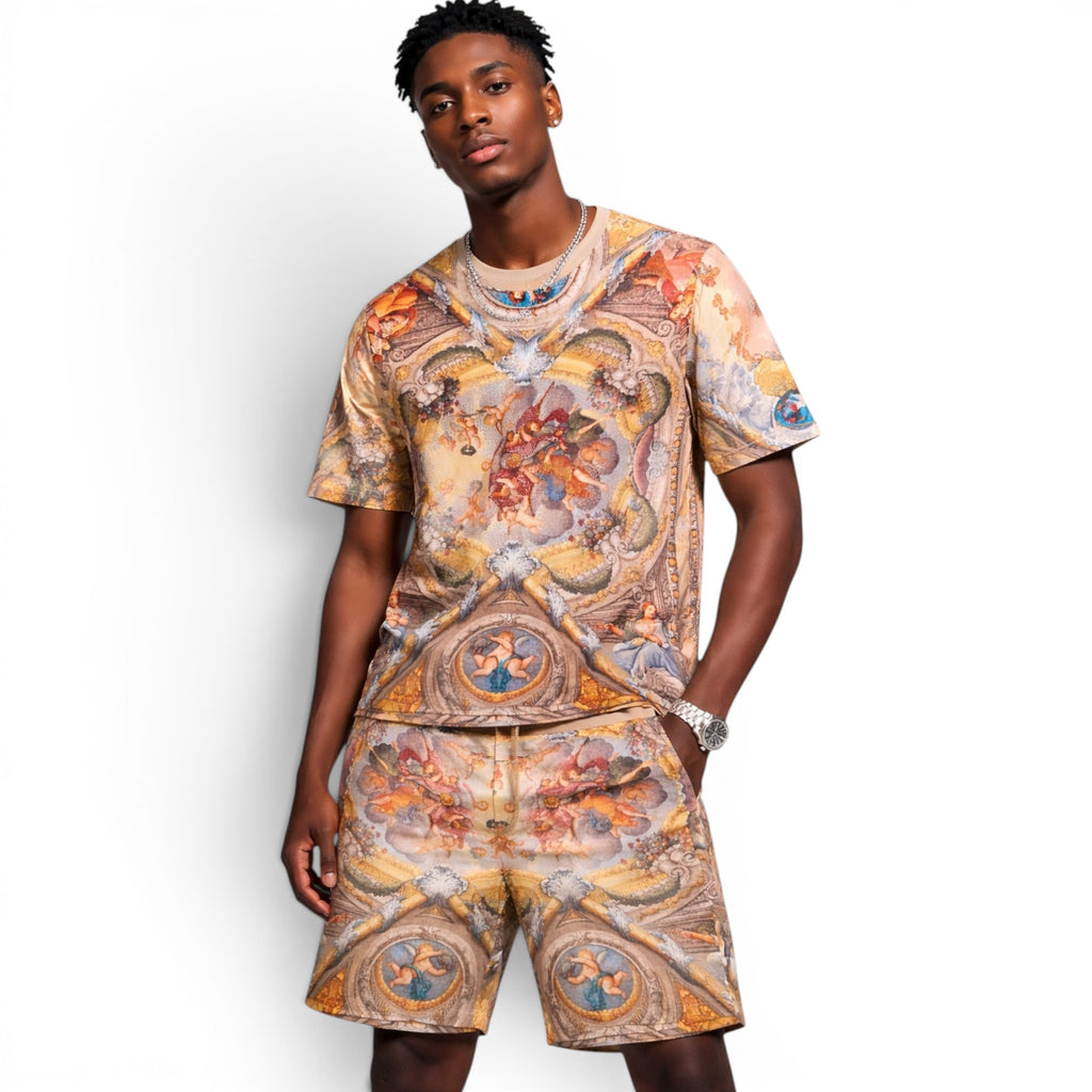 Men's Heavenly Premium All Over Print With Rhinestones Tee