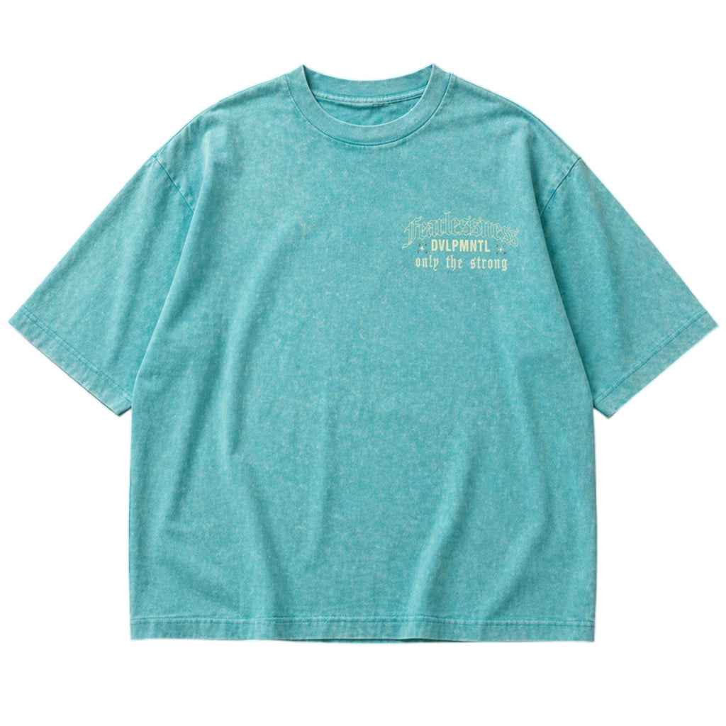 Men's Cropped T-shirt Fearlessness in Jade