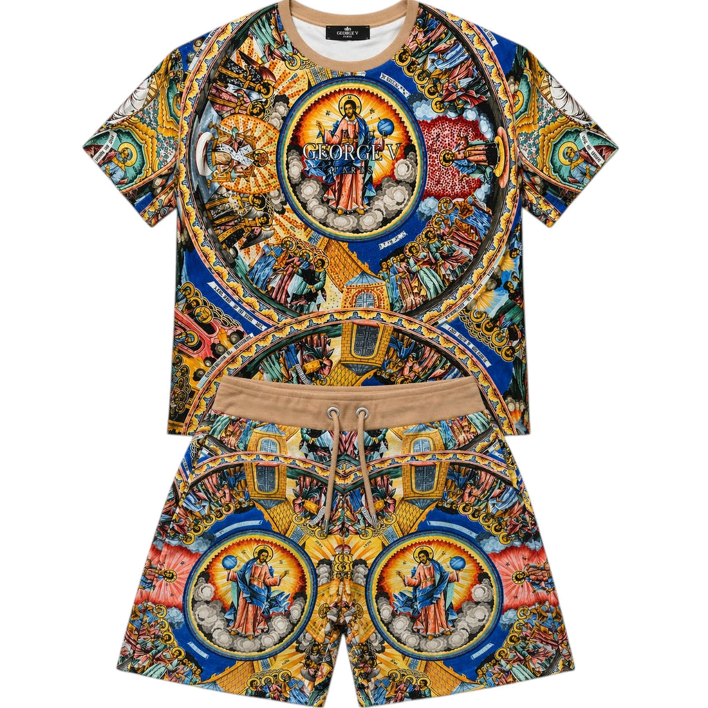 Men's Renaissance Premium All Over Print With Rhinestones Tee