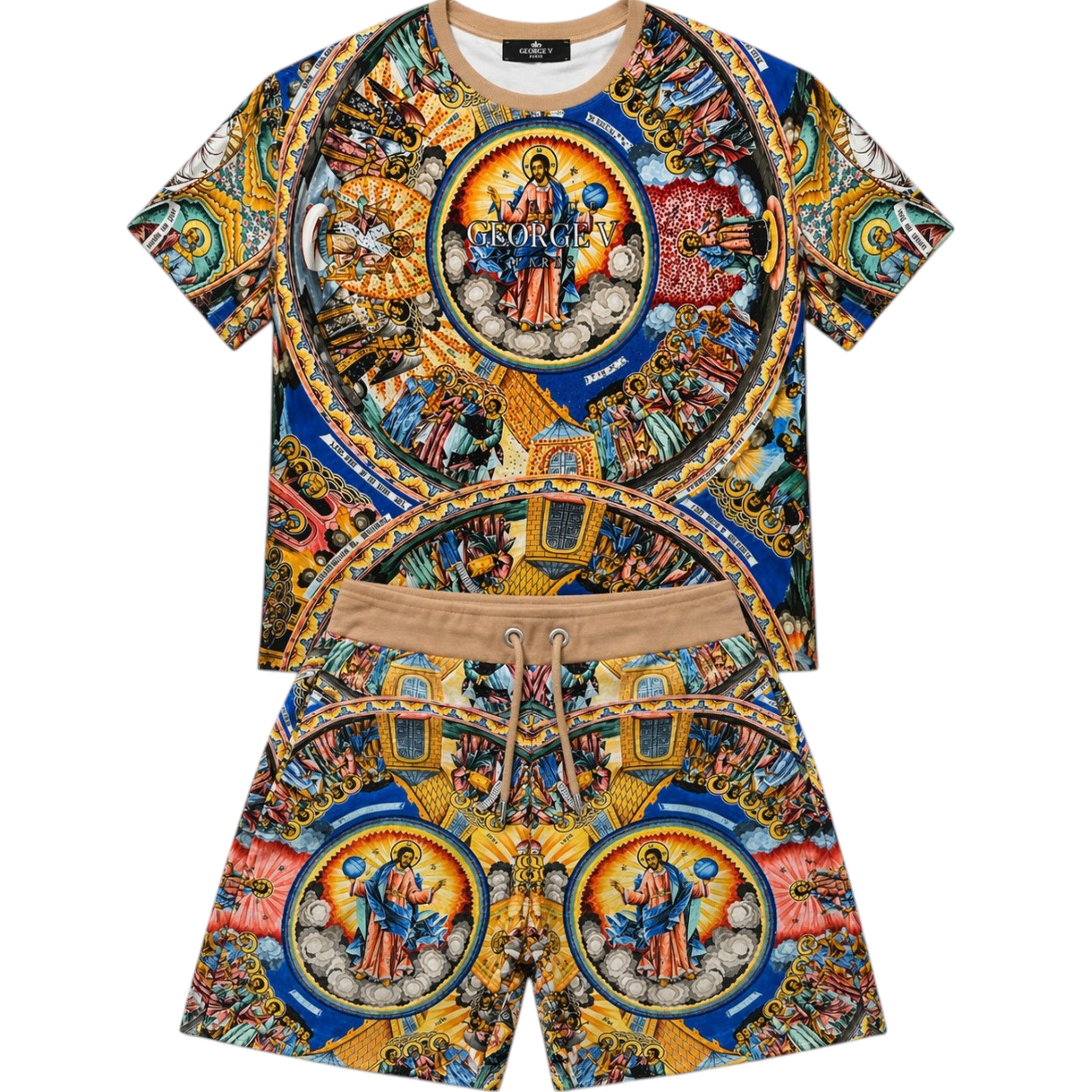 Men's Renaissance Premium All Over Print With Rhinestones Tee