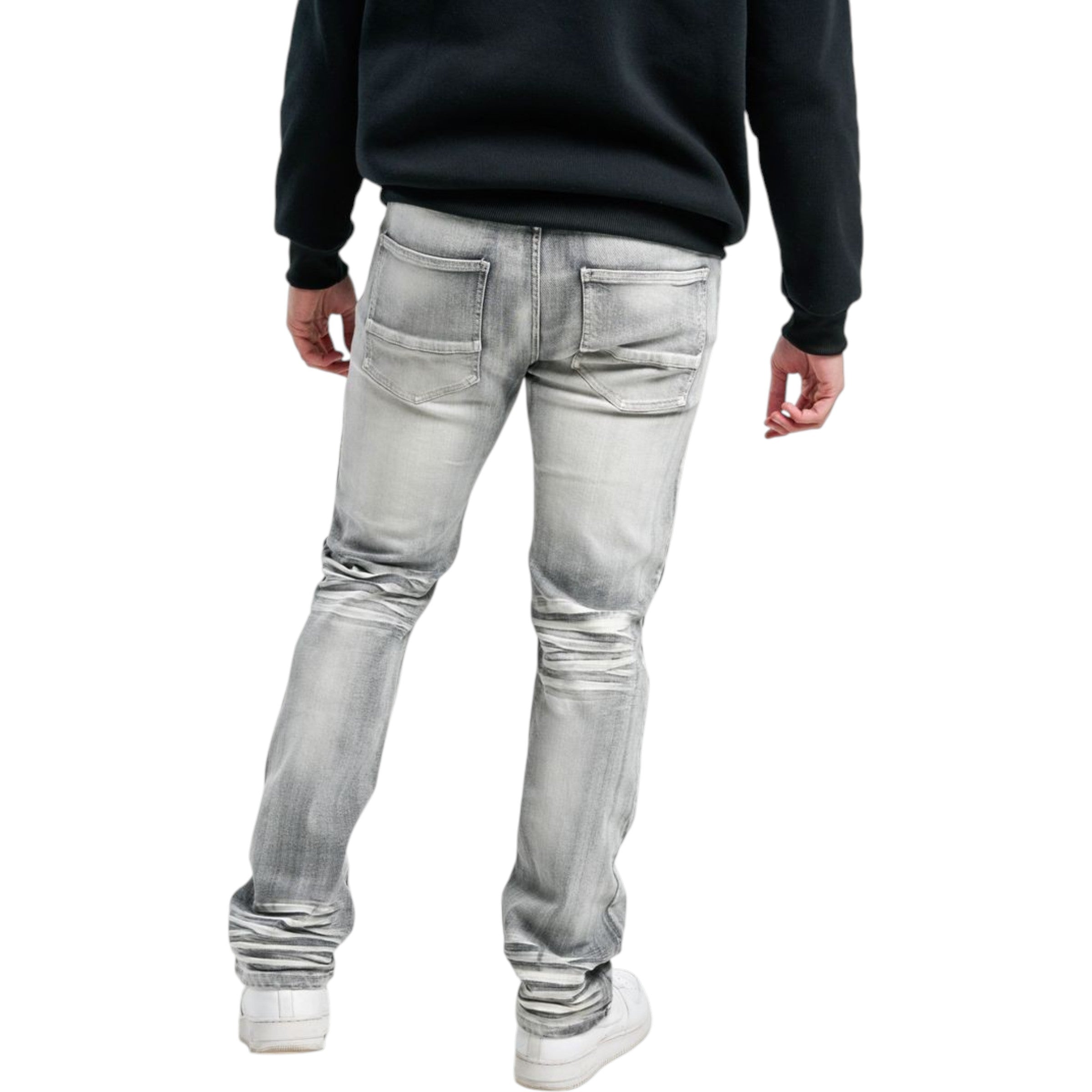 Slim Fit Basic Stretch Denim In Grey