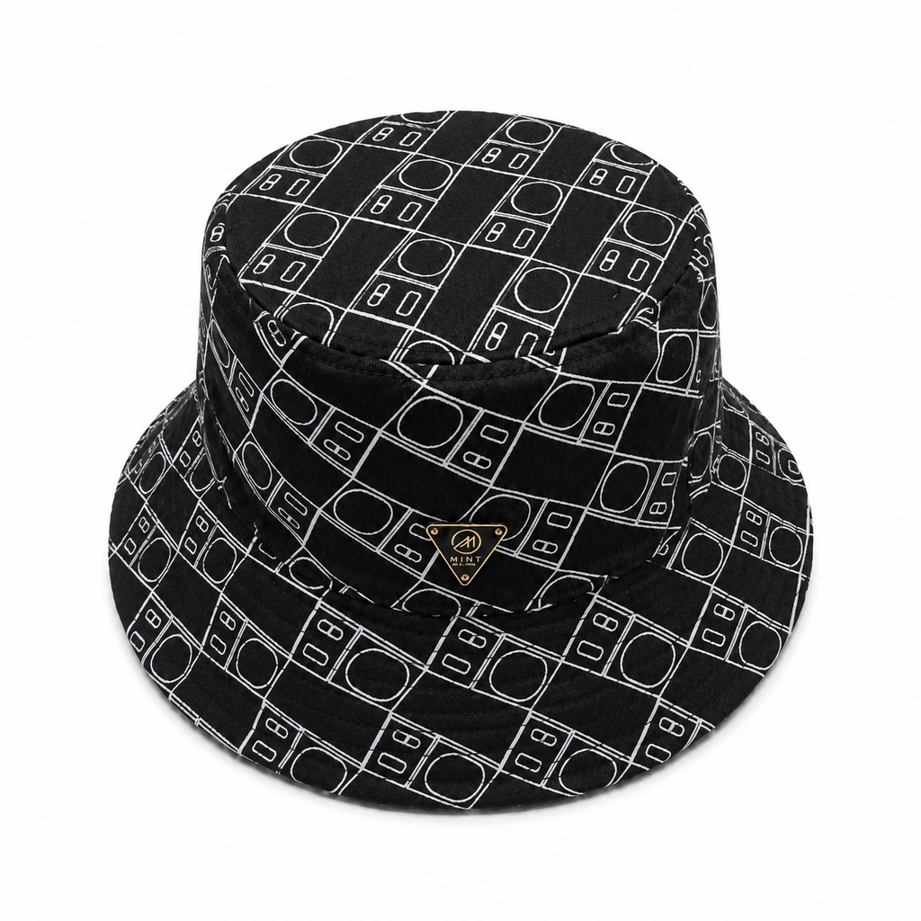 Scale Bucket Hat In Black