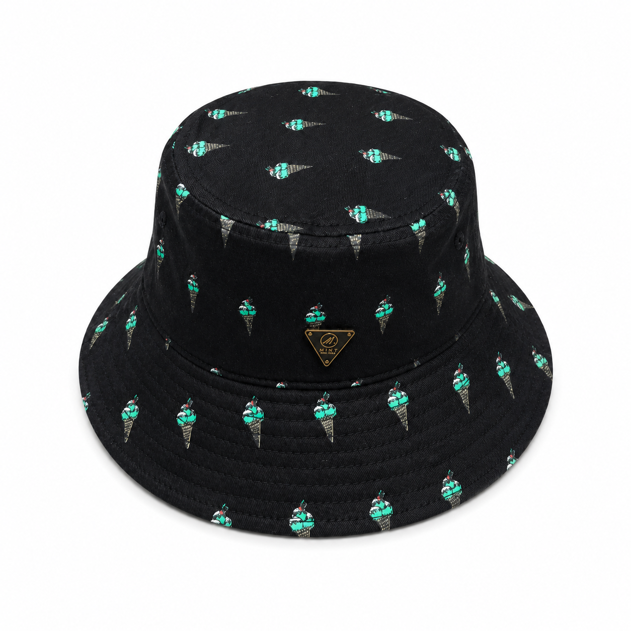 Ice Cream Bucket Hat In Black