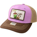 Boba Patch Trucker Hat In Lavender Brown