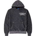 Black hoodie with text on a white background