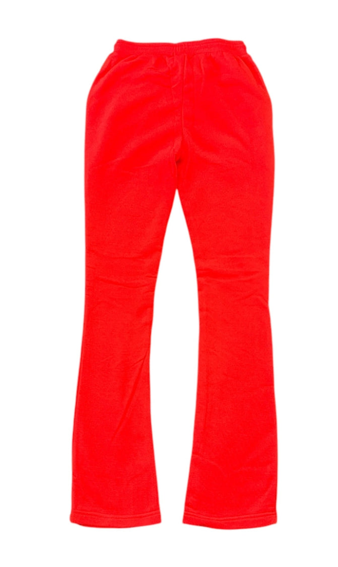 Men's Stacked Sweatpants in Red