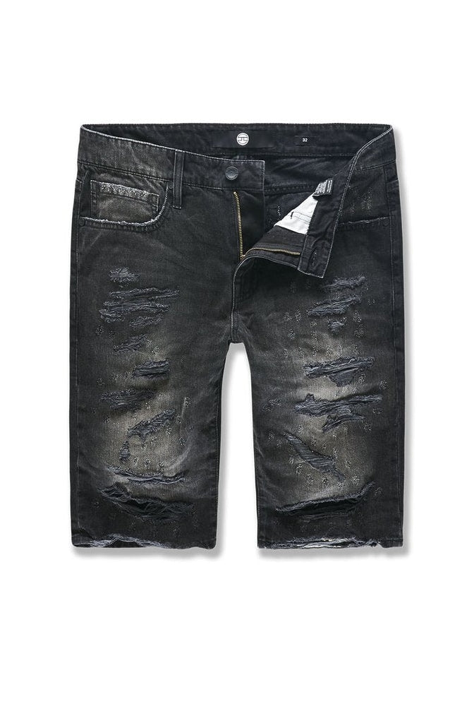 Men's Twill Denim Shorts Belmar in Wash Black