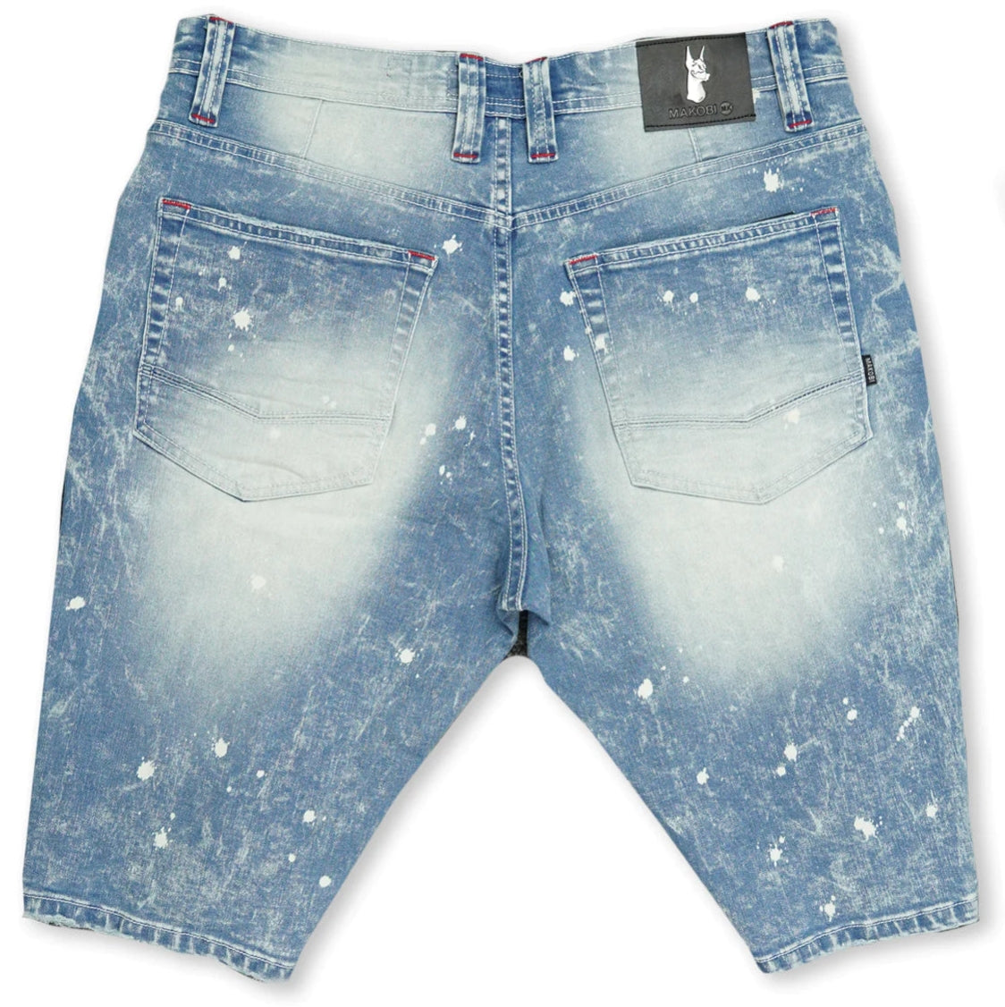 Men's Patched Denim Shorts Pintuck