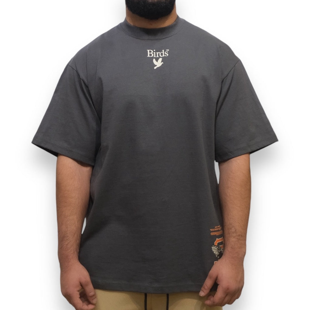 Ultra-Premium Oversized S/S Box T-Shirt in Charcoal