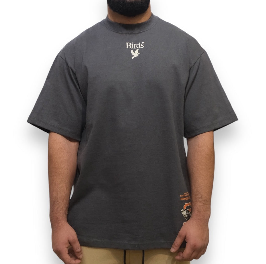 Ultra-Premium Oversized S/S Box T-Shirt in Charcoal
