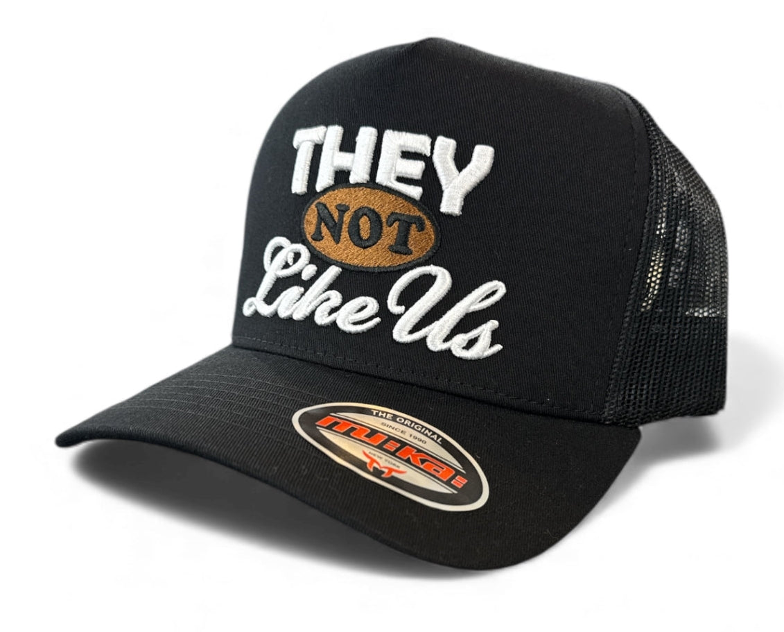 Men's Trucker Hat, They Not Like Us in Black
