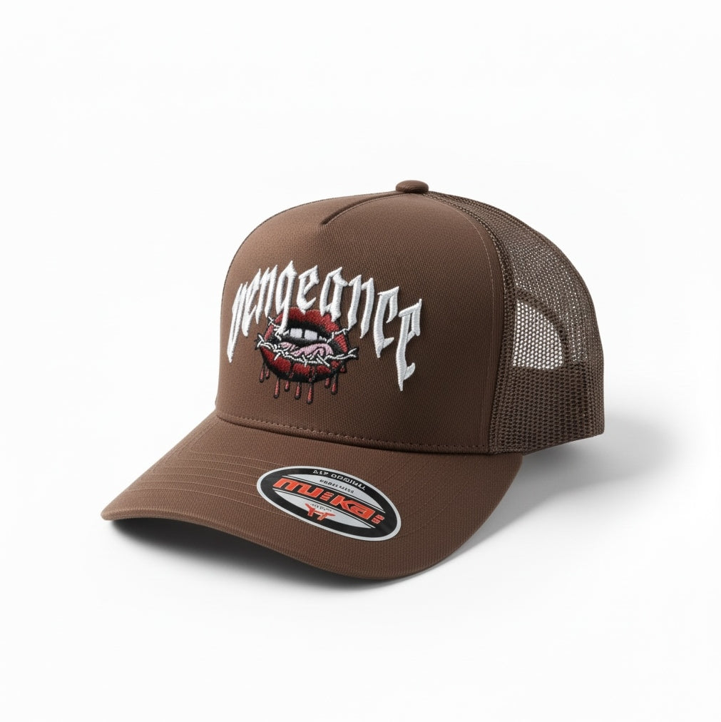 Men's Trucker Hat Vengeance in Brown