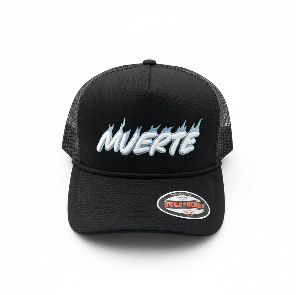 Trucker Hat Muerte in Black