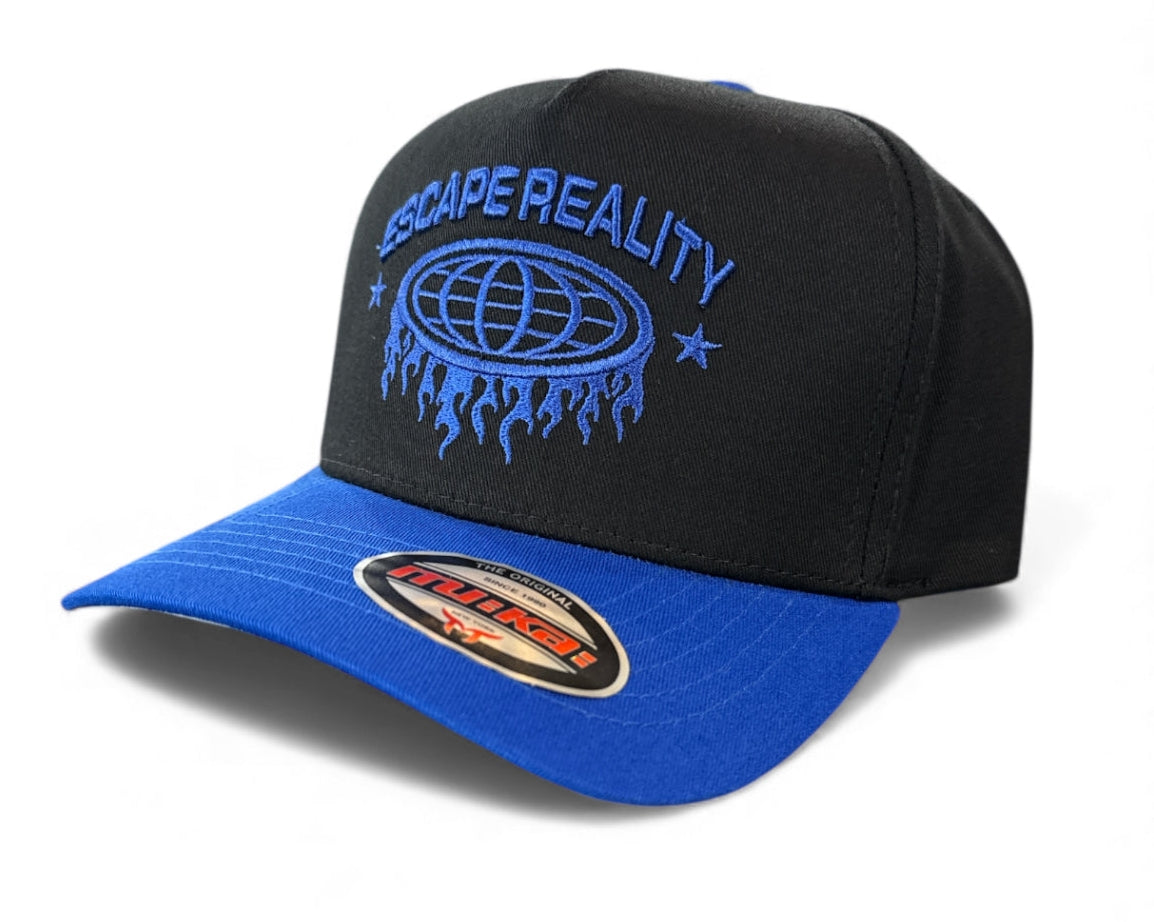 Snapback Hat Escape Reality in Black/Royal Blue