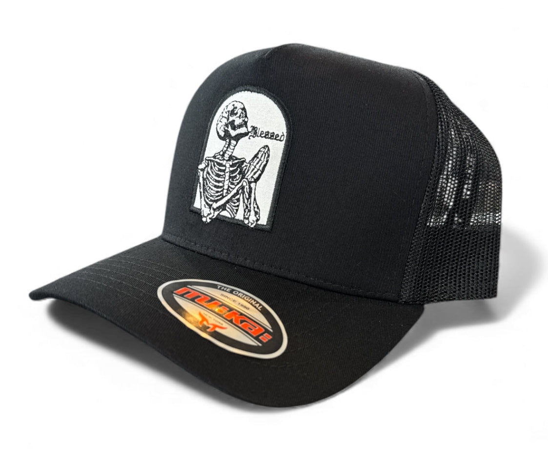 Trucker Hat Blessed in Black