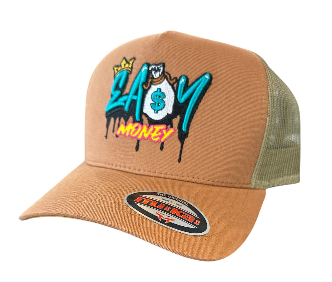 Trucker Hat EA$Y Money in Timber/Olive