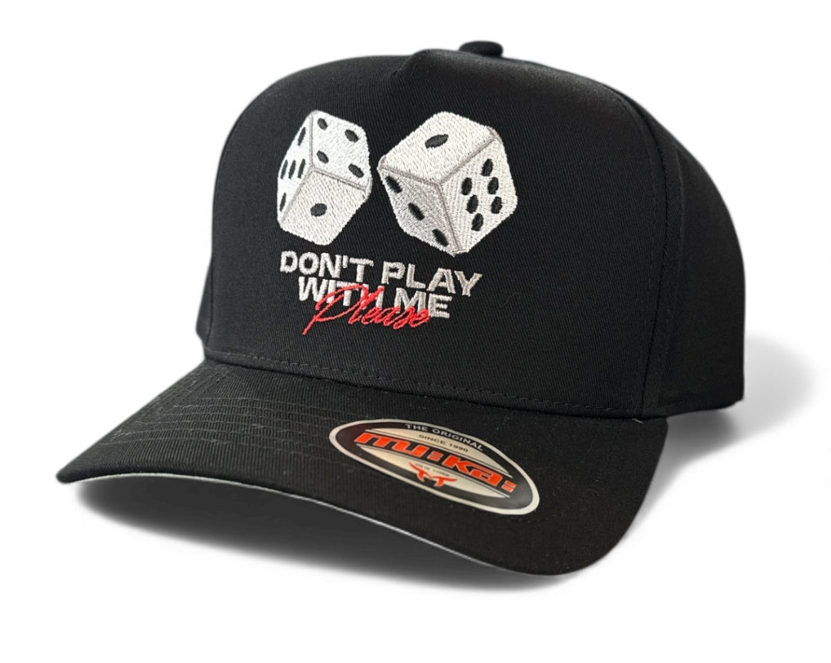 Snapback Hat Don't Play Dice in Black