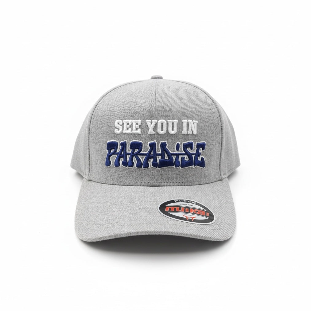 Snapback Hat See You in Paradise in Heather Grey