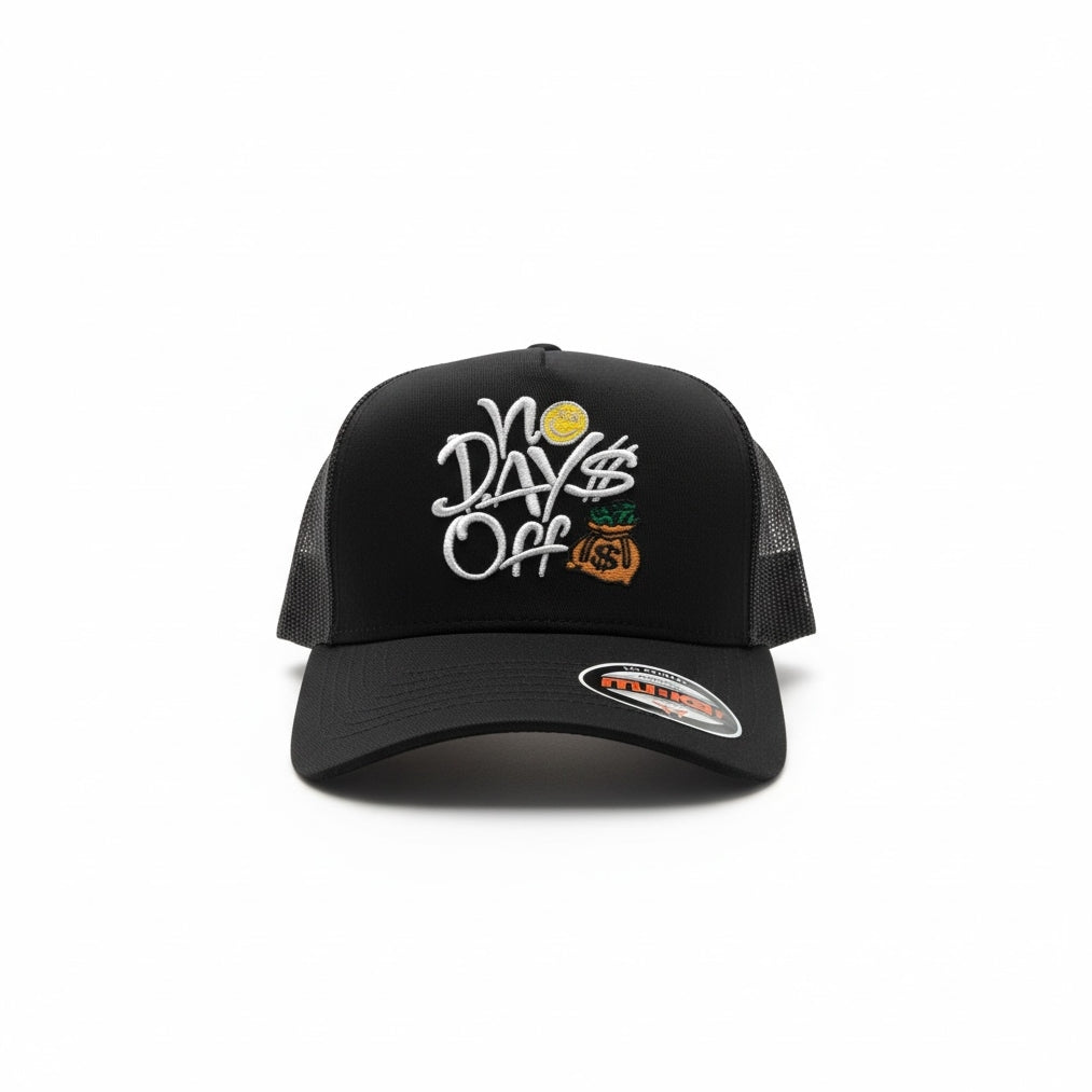 Trucker Hat No Days Off in Black