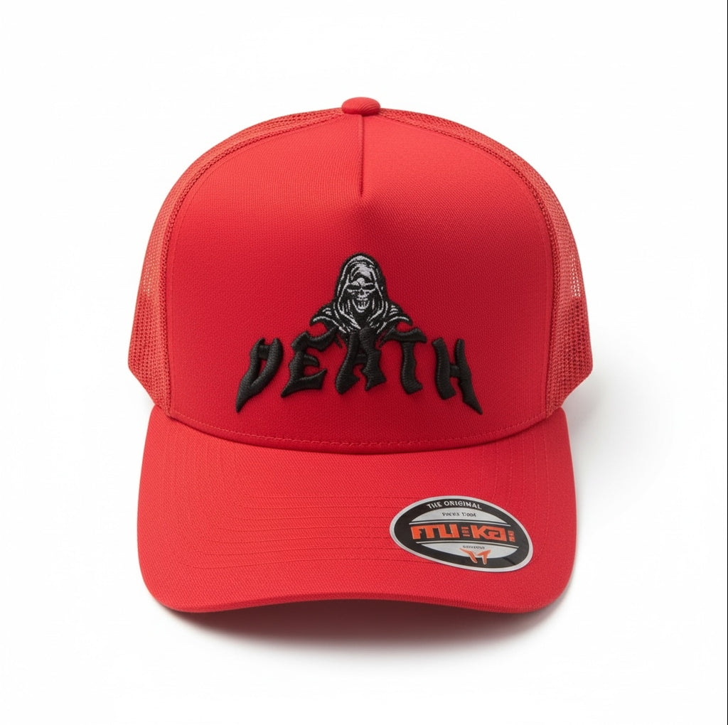 Trucker Hat Death  in Red