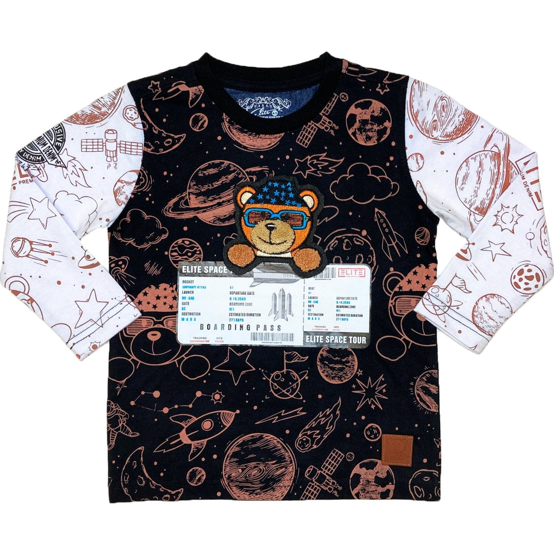 Kids Long Sleeve Tee Mocha