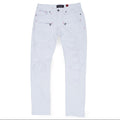 Men's Shredded Denim in White
