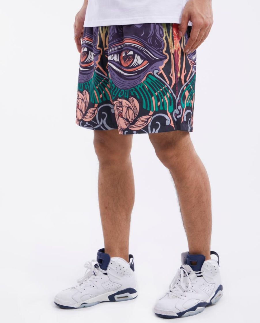 Men's Fire Drip Board Shorts