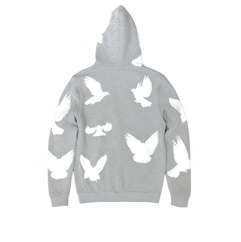 Men's Bird Gang Hoodie in Heather Grey