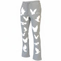 Men's Bird Gang Stacked Sweatpants in GREY