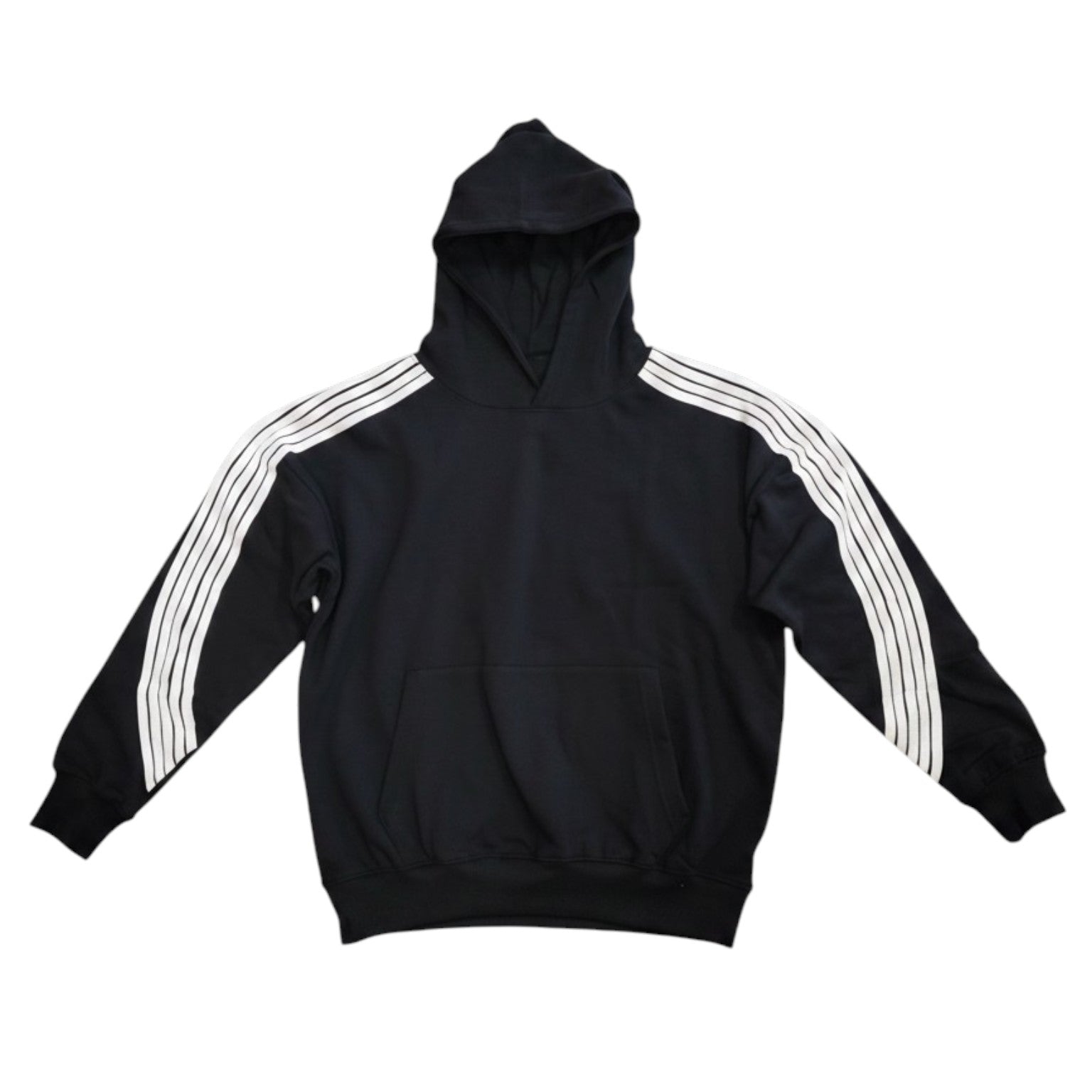 Men's 5 Stripe Hoodie in Black